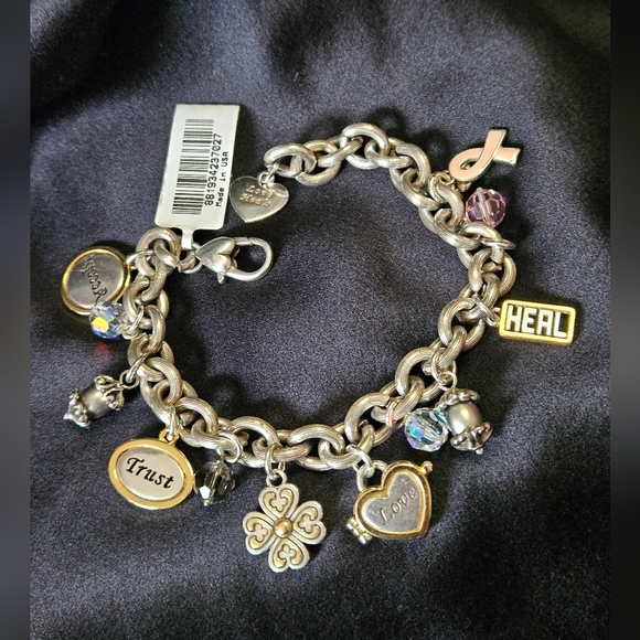 Brighton Jewelry - Brighton "Power of Pink" Breast Cancer Awareness charm bracelet.